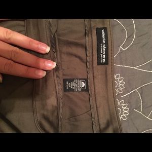 Olive green pencil skirt